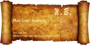 Marlep Bence névjegykártya